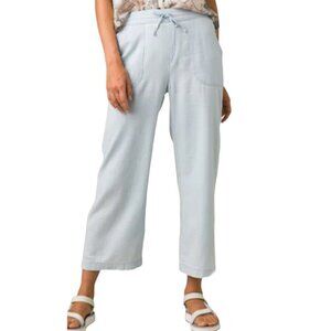 PrAna Podium Wide Leg Drawcord Mid Rise Casual Pull On Pants Light Blue Small